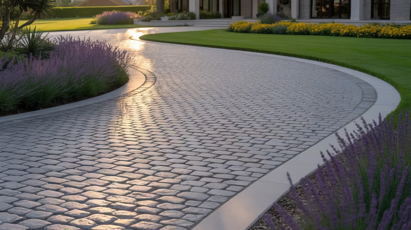 Aplicatii Si Utilizari Ale Betonului Amprentat   Alee Auto